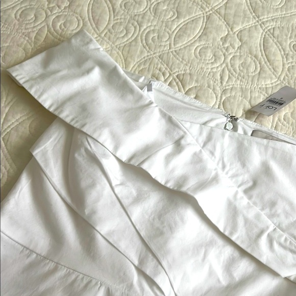 LOFT Elegant White Off-Shoulder Top - Picture 6 of 7